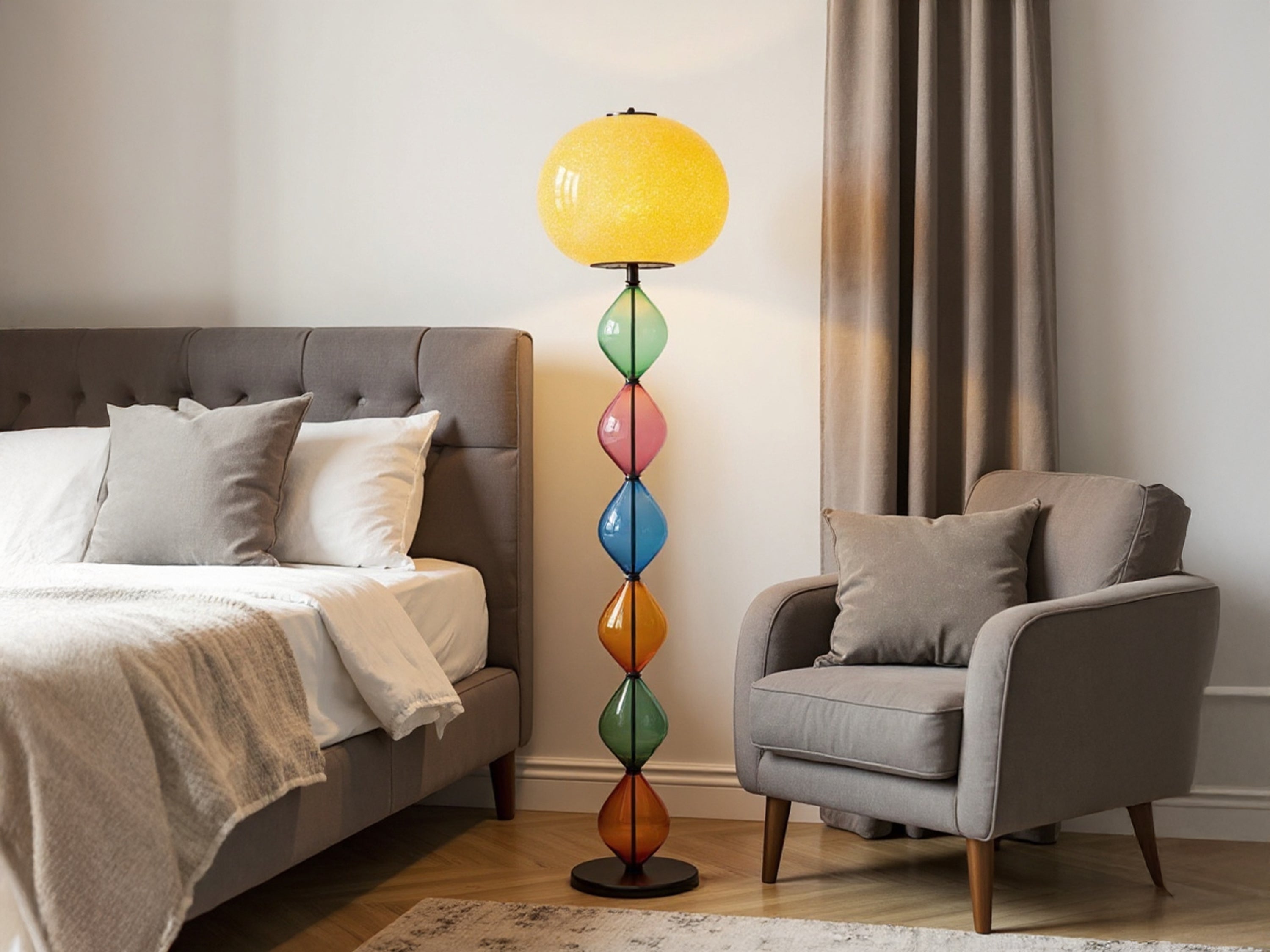 Modern Glass Floor Lamp